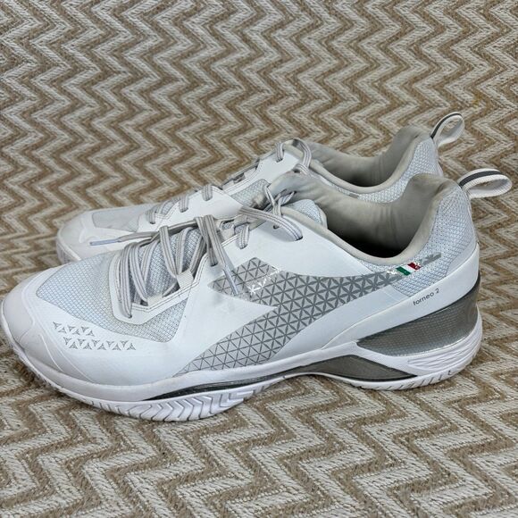 Diadora Men’s Blushield Torneo 2 Tennis Athletic Shoes White Size 13.5 main image 8